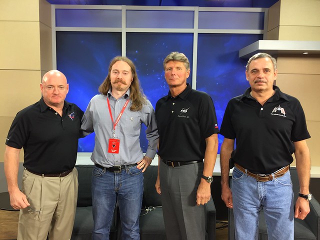 Photograph of Jesse Heady with ISS 1 Year Mission members